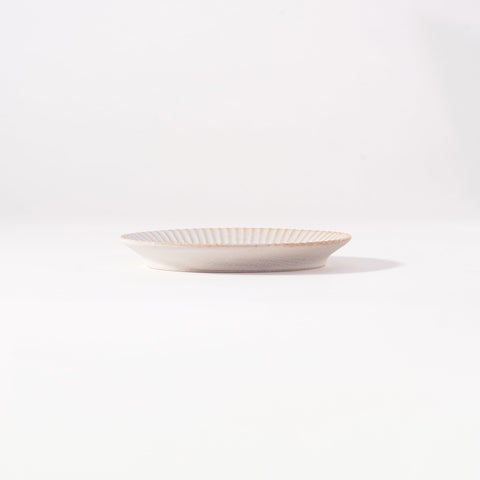 Kachosen Oval Platter With Folding-Fan Pattern Small