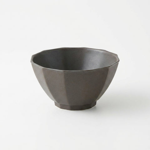 Mino Ware Octagon Donburi Gray