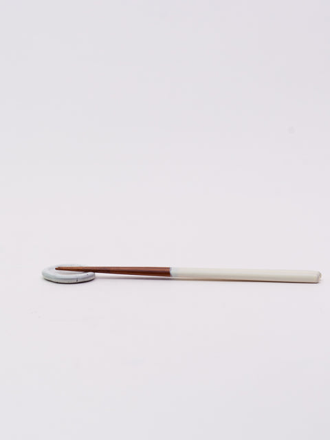 Mino Ware Round Chopstick Rest - White