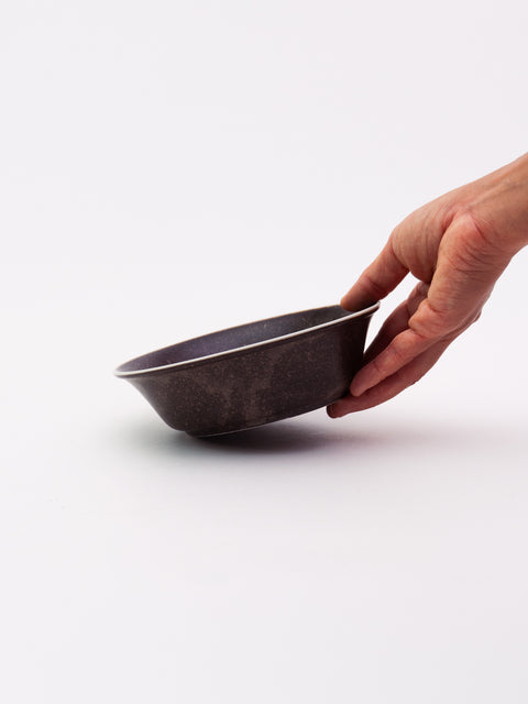 RIM WHITE LINE BOWL MEDIUM - BROWN