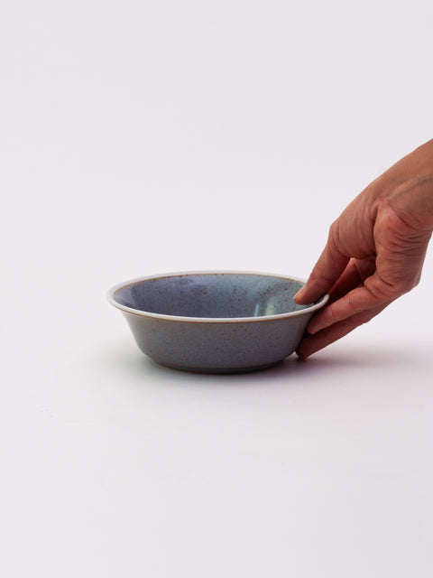 RIM WHITE LINE BOWL MEDIUM - BLUE