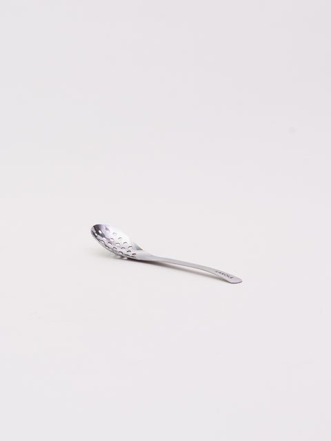 Stainless Steel Slotted Soup Spoon - Silver