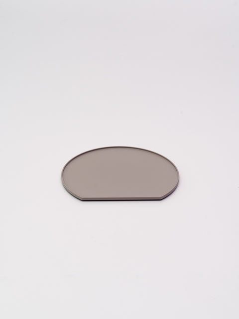 Matte Half-Moon Tray - Gray