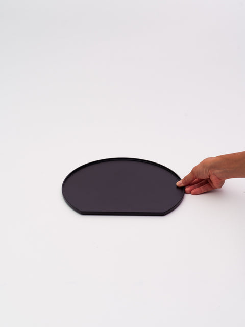 Matte Half-Moon Tray - Black