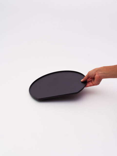 Matte Half-Moon Tray - Black