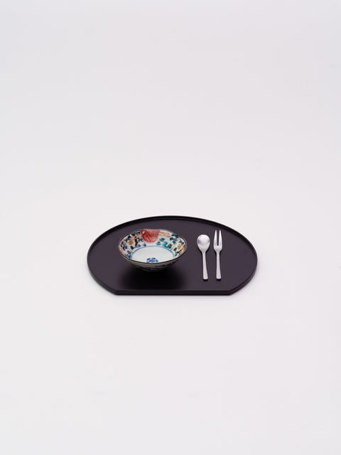 Matte Half-Moon Tray - Black