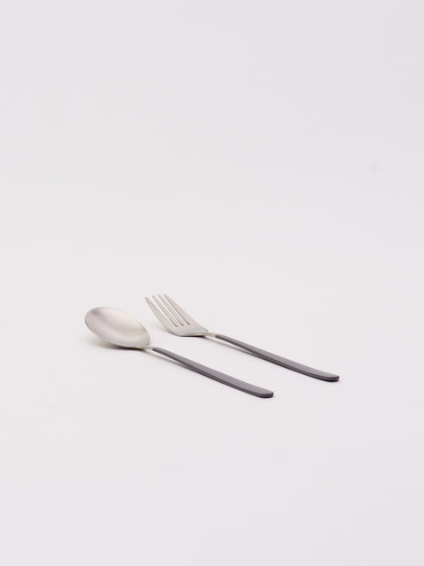 Spoon & Fork Set - Gray