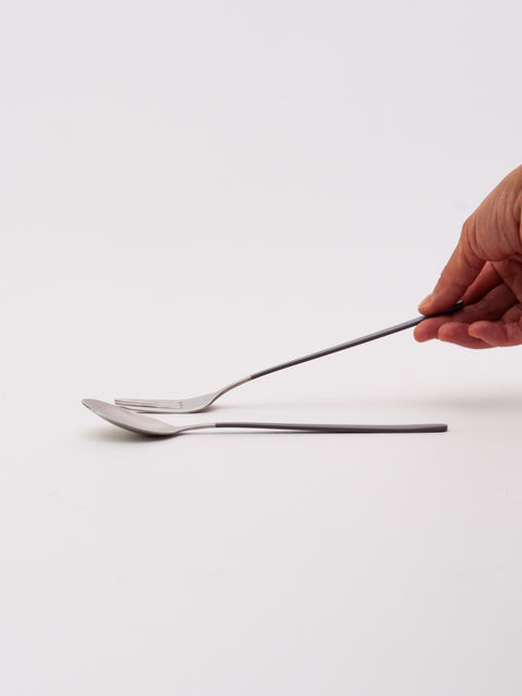 Spoon & Fork Set - Gray
