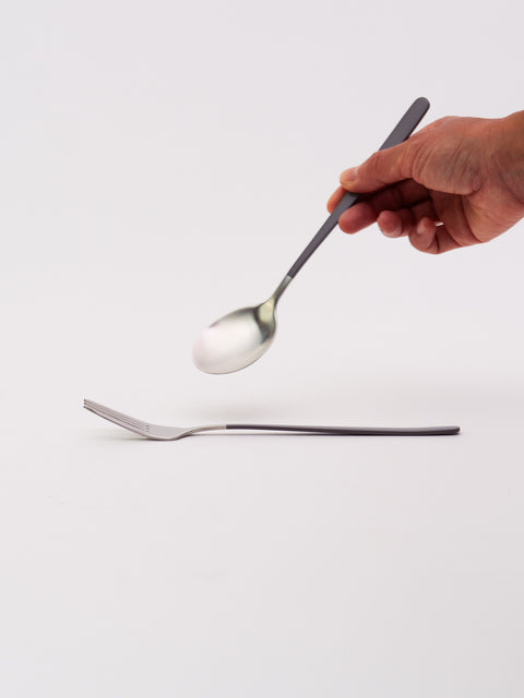 Spoon & Fork Set - Gray