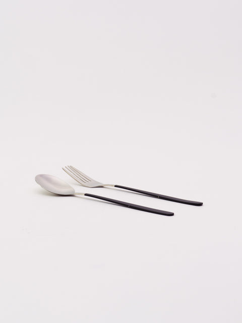Spoon & Fork Set - Black