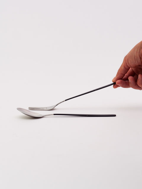 Spoon & Fork Set - Black
