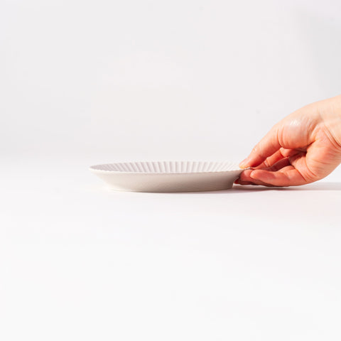 Kachosen Oval Platter With Folding-Fan Pattern Small