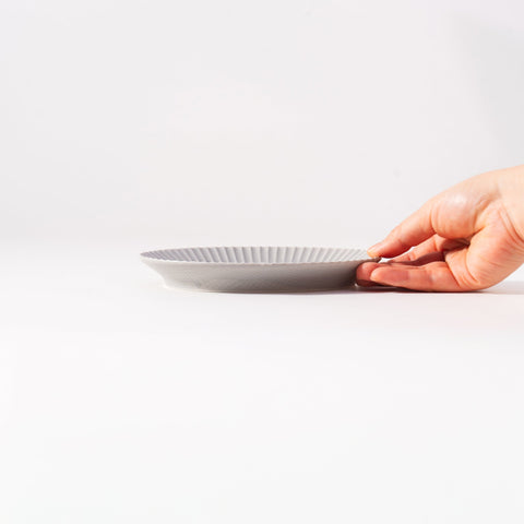 Kachosen Oval Platter With Folding-Fan Pattern Small