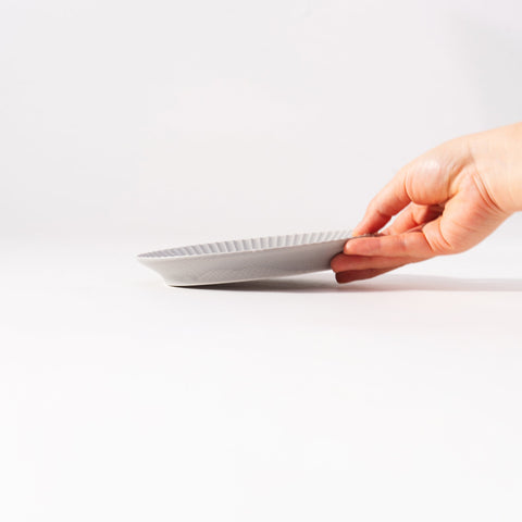 Kachosen Oval Platter With Folding-Fan Pattern Small