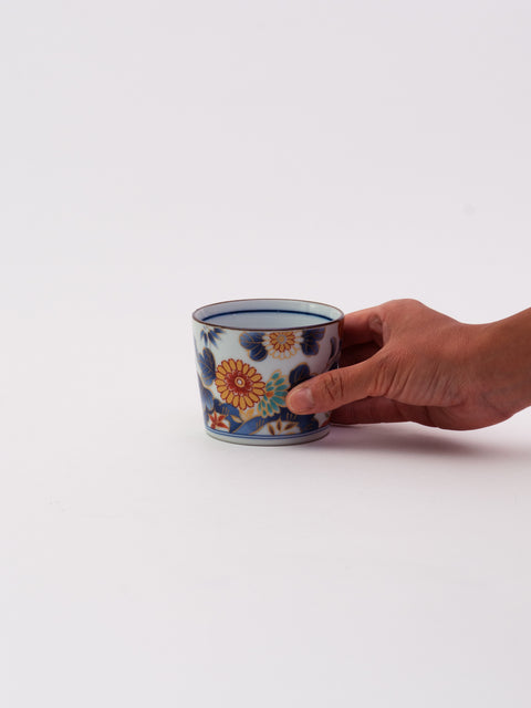 Koimari Style Soba Cup - Colorful Blossoms
