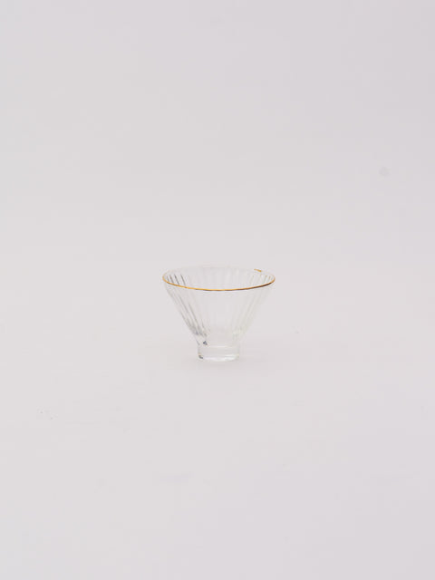 Gold Rim Glass Small Bowl A