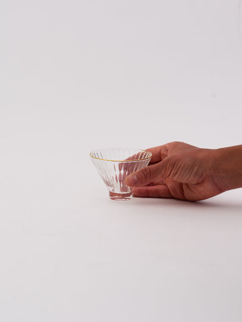 Gold Rim Glass Small Bowl A
