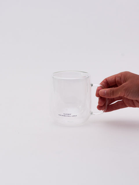 Double Wall Glass Mug - Clear