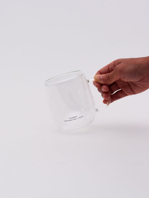 Double Wall Glass Mug - Clear