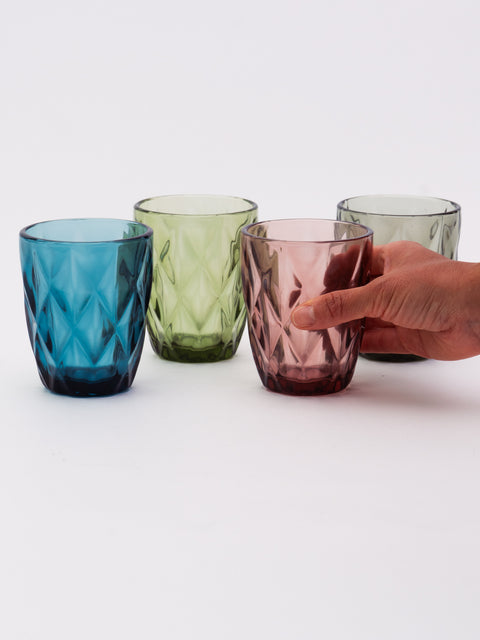 Colorful Glass 4-Piece Set - Assorted