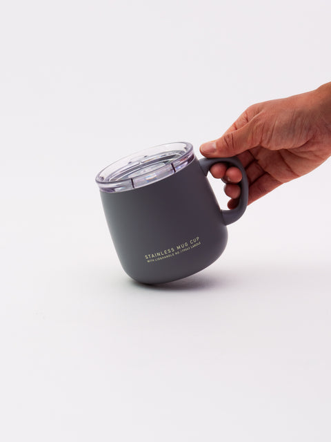 Insulated Mug with Lid 390ml - Gray