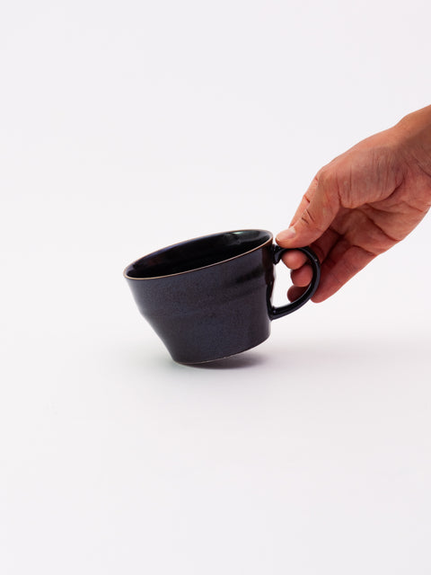 Mino Ware Colored Rim Wide Mug