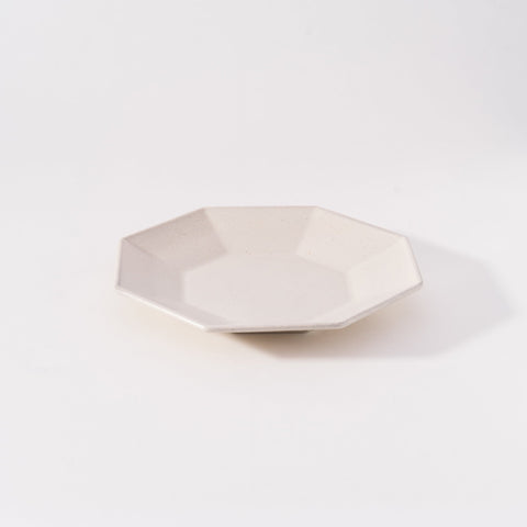 Octagon Plate Large in Ivory