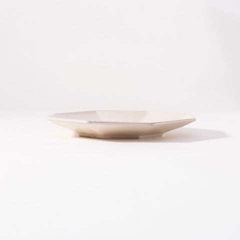 Octagon Plate Large in Ivory