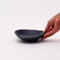 Mino Ware Distorted Round Plate Medium - Navy