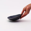 Mino Ware Distorted Round Plate Medium - Navy