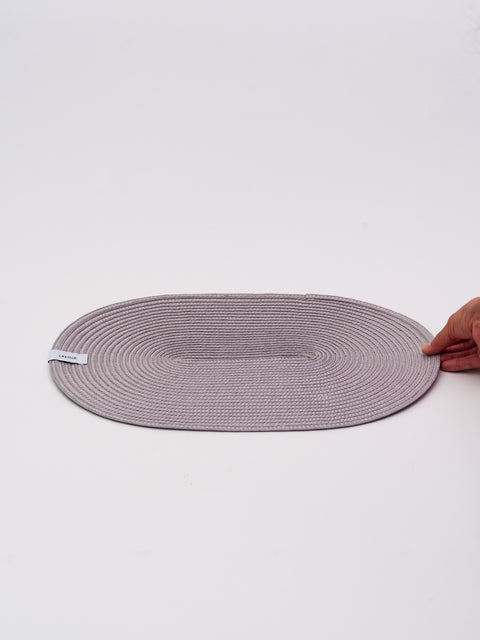 PP Oval Placemat - Light Gray