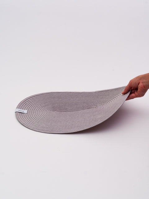 PP Oval Placemat - Light Gray