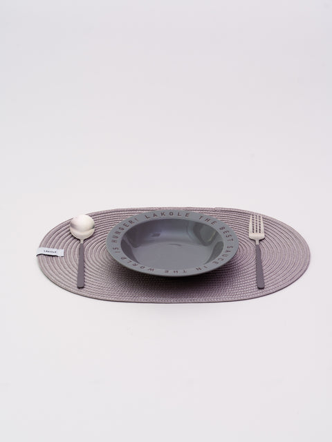 PP Oval Placemat - Light Gray