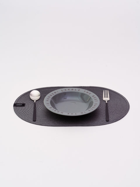 PP Oval Placemat - Gray