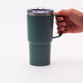 Tumbler with Lid & Handle - Green
