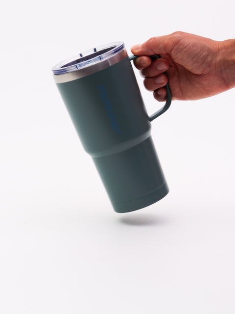 Tumbler with Lid & Handle - Green