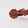 Cork Coaster Logo 4-Pack - Black