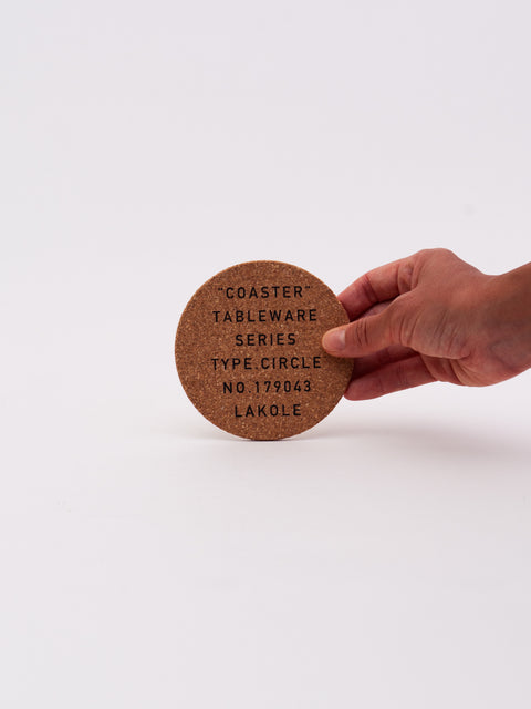 Cork Coaster Logo 4-Pack - Black