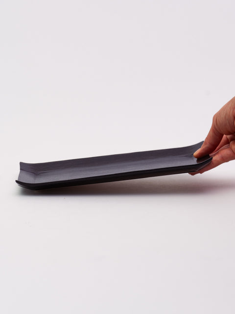 Square Sanma Long Plate - Black