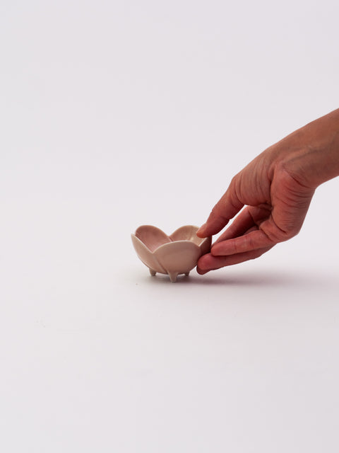 Three-Legged Plum Small Bowl - Pink