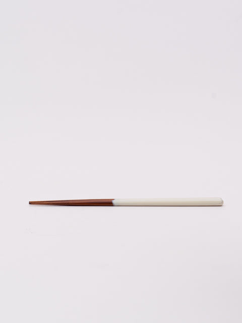 Glossy Triangular Chopsticks - White