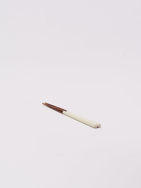 Glossy Triangular Chopsticks - White
