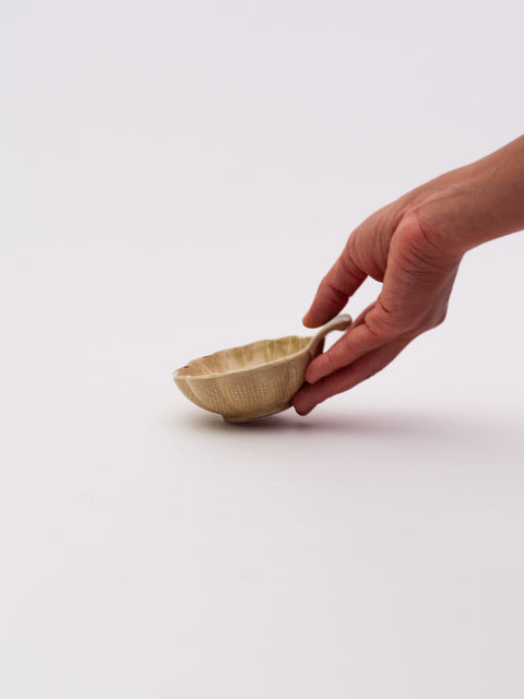 Chrysanthemum Crackle-Glaze Small Bowl - Yellow