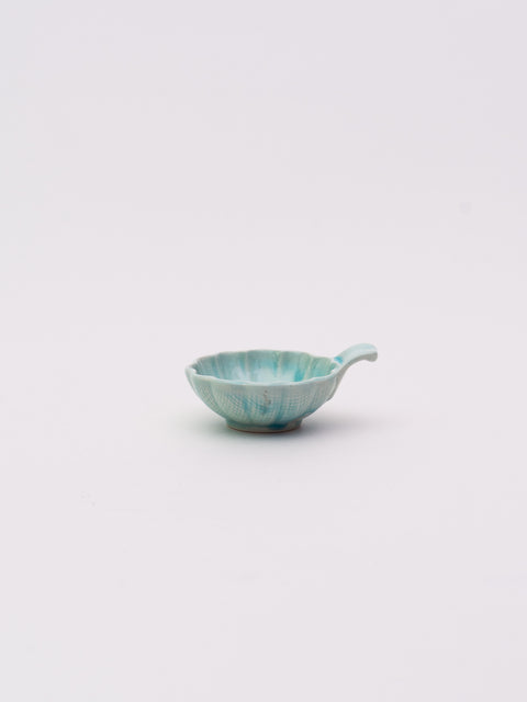 Chrysanthemum Crackle-Glaze Small Bowl - Blue