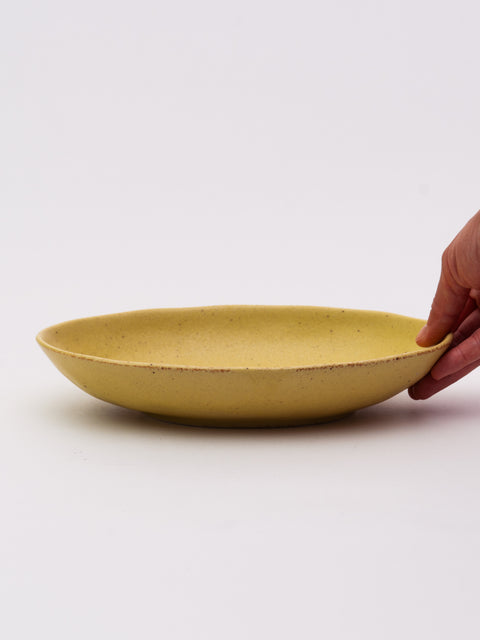 Mino Ware Oval Curry & Pasta Plate NC - Yellow