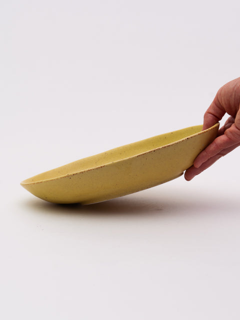 Mino Ware Oval Curry & Pasta Plate NC - Yellow