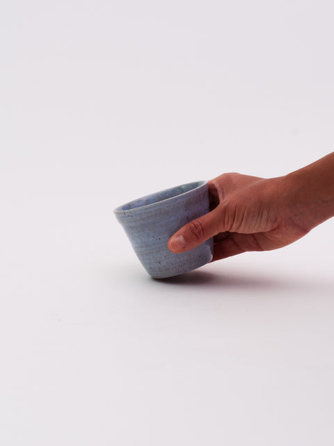 Brush-Painted Soba Cup - Blue