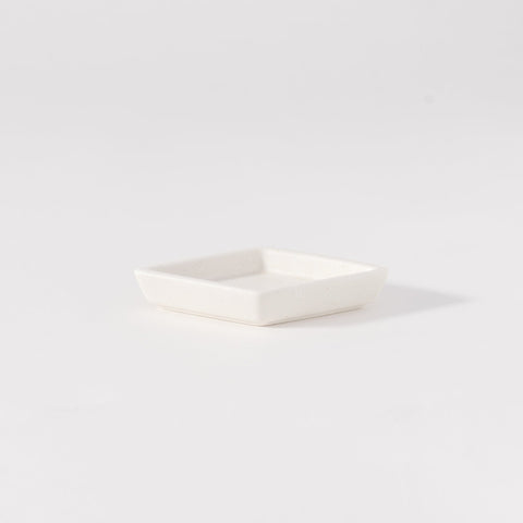 Mino Ware "Obanzai" Mini Plate Rhombus White