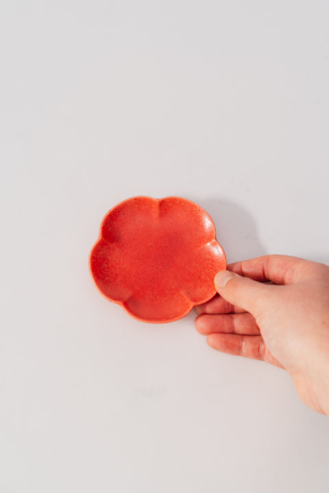 Mino Ware Mini Dish Ume Blossom