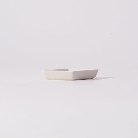 Mino Ware "Obanzai" Mini Plate Rhombus White